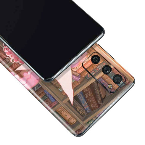 Pink Anime Witch Girls in Library with Cats by Ivy Dolamore Galaxy S20 Fan Edition Skin